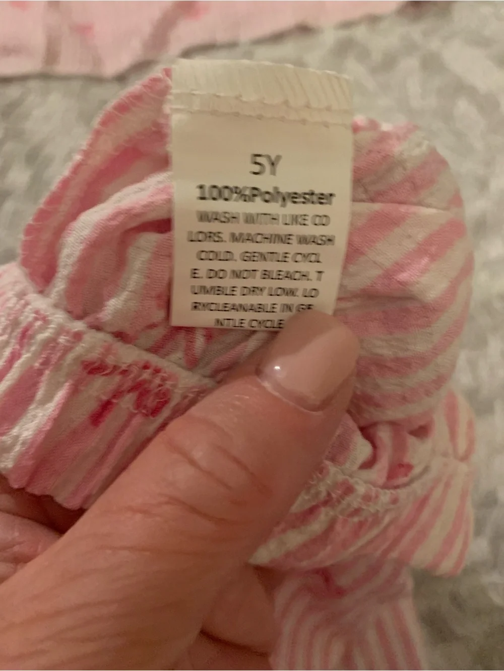 Source Unknown Pink Striped Bow-Print Short Set